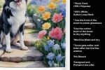Border Collie Spring Path Kitchen Towel Dish Cloths Guest Hand Towel Decorative Bathroom Towel for Face,Tea, Dishcloth, Kitchen and Bath