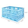 4 Pack Large Collapsible Crate, 19.68" x 13.77" x 10.23", Blue Plastic Storage Bin