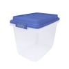 4 Pack 32 Quart Clear Storage Bin, Latched Storage Container, with Blue HI-RISE Lid