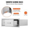 VEVOR Outdoor Kitchen Drawers 29.5"W x 10"H x 19.7"D, Horizontal Double BBQ Access Drawers Stainless Steel with Handle