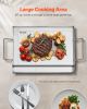 17x13 in Flat Top Griddle Stainless Steel Universal BBQ Grill Pan Cookware