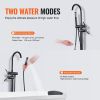 VEVOR Freestanding Bathtub Faucet, Floor Mount, Freestanding Tub Filler, Shower Mixer Taps, Two Water Modes, 360° Swivel Spout