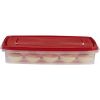4 Pack Egg Keeper Food Storage Container, Clear/Red, 1 Count