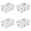 4 Pack Easy Carry, Handy Plastic Utility Storage, White