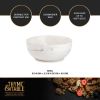 (2 pack) Stoneware Bowl, Grey Marble Collection