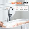 VEVOR Freestanding Bathtub Faucet, Floor Mount, Freestanding Tub Filler, Shower Mixer Taps, Two Water Modes, 360° Swivel Spout