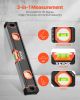 VEVOR 4-Piece Torpedo Level, 48/24/16/10 Inch Box Levels Set, Fluorescent Light Up Bubble Vials Ruler for 45/90/180 Degree