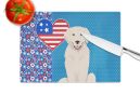 Cream Golden Retriever USA American Glass Cutting Board Decorative Tempered Glass Kitchen Cutting and Serving Board Large Size Chopping Board