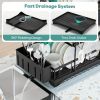 3 Tier Dish Racks for Kitchen Counter - Automatic Drainage Large Dish Drying Rack - Rust Proof Dish Drainers for Kitchen Counter