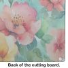 NEW Georgia Cherokee Rose in Watercolor Glass Cutting Board Decorative Tempered Glass Kitchen Cutting and Serving Board Large Size Chopping Board