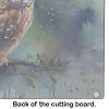 NEW Tawny Owl Glass Cutting Board Decorative Tempered Glass Kitchen Cutting and Serving Board Large Size Chopping Board