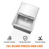VEVOR Drop in Ice Chest, 24"L x 18"W x 13"H Stainless Steel Ice Cooler, Commercial Ice Bin with Sliding Cover, 40.9 qt Outdoor Kitchen Ice Bar