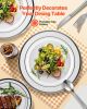 Plastic Disposable Plates 350 Pcs Plastic Dinnerware Set for Party and Wedding