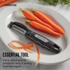 (2 pack) Professional Euro Peeler with Stainless Steel Blade in Black