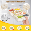Snackle Box Container, Divided Serving Tray with Lid and Handle, Snack Organizer for Candy, Fruits, Nuts, Snacks, 8 Compartments Snack Box for Travel