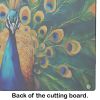 NEW Peacock Glass Cutting Board Decorative Tempered Glass Kitchen Cutting and Serving Board Large Size Chopping Board