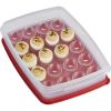 4 Pack Egg Keeper Food Storage Container, Clear/Red, 1 Count