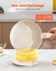 17 Piece Pots and Pans Set Granite Nonstick Kitchen Cookware Induction White