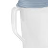 4 Pack 1 Gallon Pitcher, Clear Plastic, Flip-top Spout, Light Blue