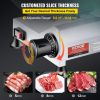 VEVOR 240W Commercial Meat Slicer, Electric Deli Food Slicer, 10" Carbon Steel Blade Electric Food Slicer, 350-400RPM Meat Slicer