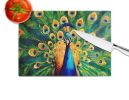 NEW Peacock Glass Cutting Board Decorative Tempered Glass Kitchen Cutting and Serving Board Large Size Chopping Board