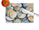 NEW Sand Dollars Glass Cutting Board Decorative Tempered Glass Kitchen Cutting and Serving Board Large Size Chopping Board