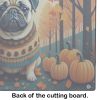 NEW Fawn Pug Fall Glass Cutting Board Decorative Tempered Glass Kitchen Cutting and Serving Board Large Size Chopping Board