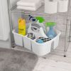 4 Pack Easy Carry, Handy Plastic Utility Storage, White