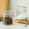(2 pack) Glass 9.4 oz Lock Lid Storage Jar Canister