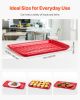 Plastic Serving Trays 17x10.35 Inch Anti-Slip Eating Food Trays 2-Pack