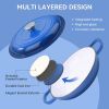 The enamel cast iron soup pot features a circular shower-style lid design and is suitable for various tools, such as ceramic, gas