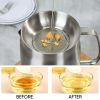 The food-grade 304 stainless steel oil drain can effectively separate oil residue from broths, broths and sauces