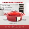Cast iron soup POTS are suitable for various tools, such as ceramic, gas, induction cookers or barbecue grills. It can be used for cooking