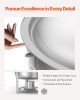 5 Qt 4 Pack Round Chafing Dish Buffet Set Full-Size Pan Stainless Steel Silver