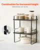 2 Tier Cabinet Organizer Shelf Counter Shelves Steel Kitchen Storage Spice Rack